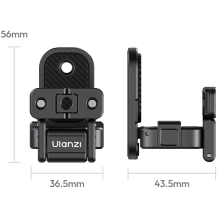 Ulanzi PK16 (C091) - uchwyt montażowy z magnetycznym mocowaniem do DJI Osmo Pocket 3 / 4 - wymiary